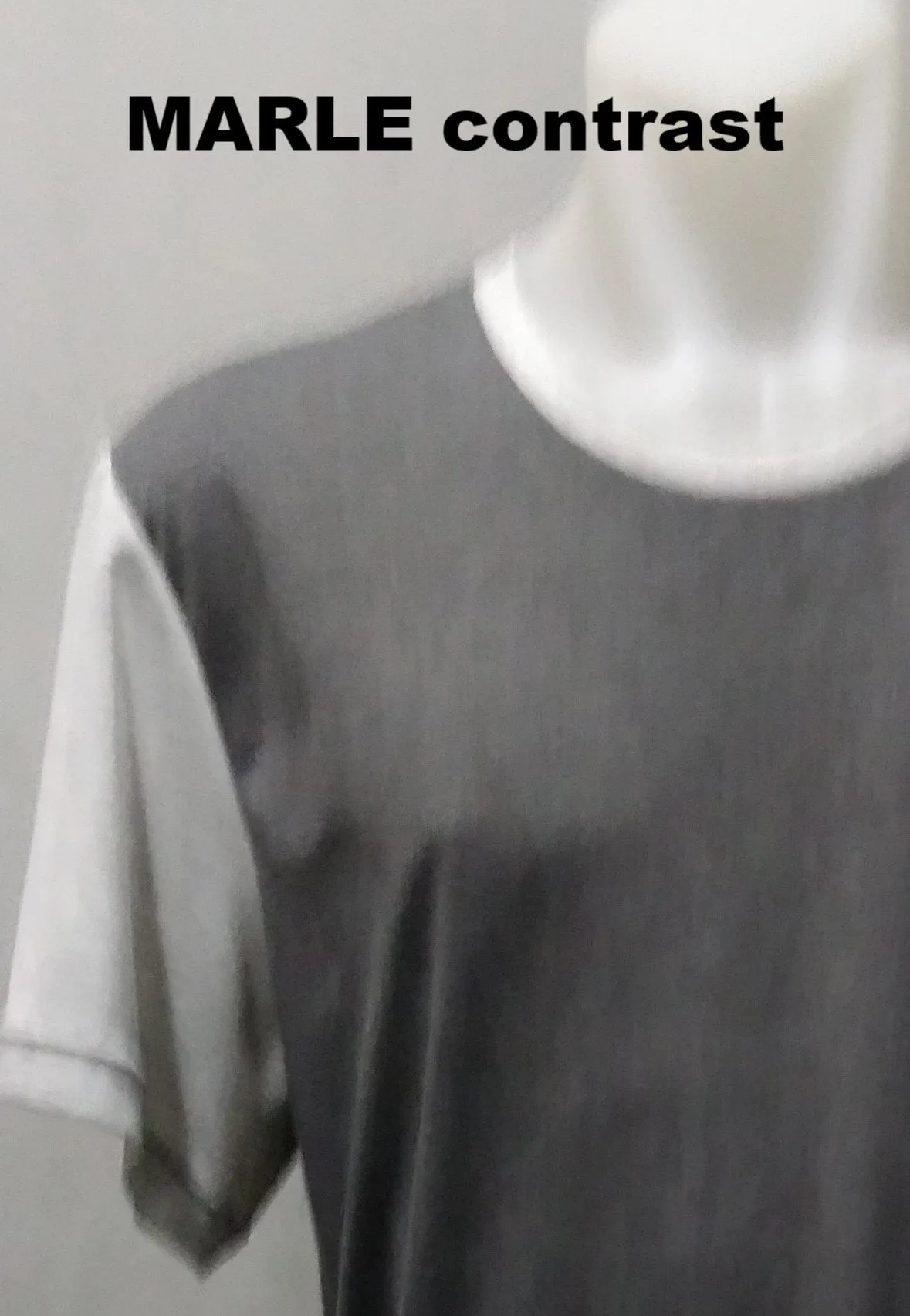 Sleep Tee - Short  Sleeves - CHARCOAL with CONTRAST SLEEVES