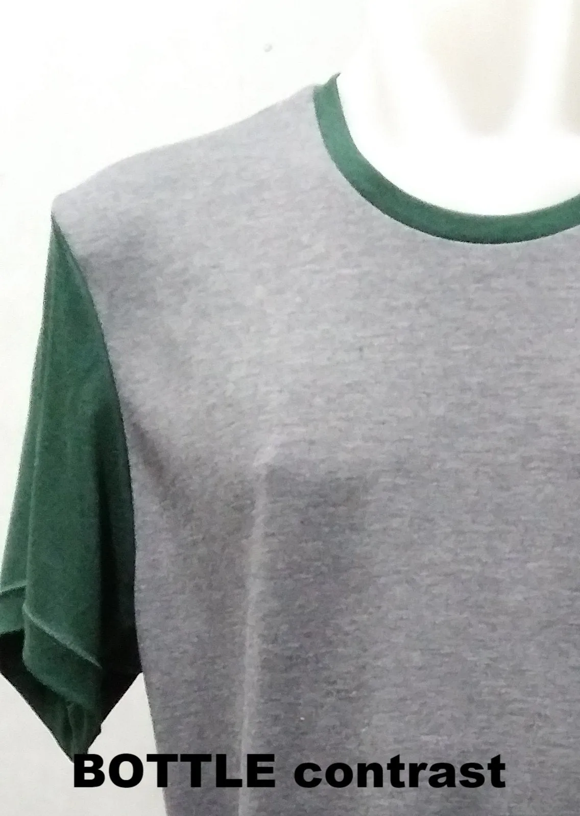 Sleep Tee - Short  Sleeves - CHARCOAL with CONTRAST SLEEVES