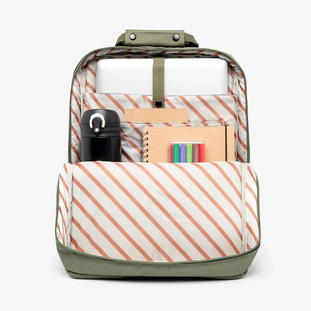 Smart Daily 13" Backpack Stripes Olive