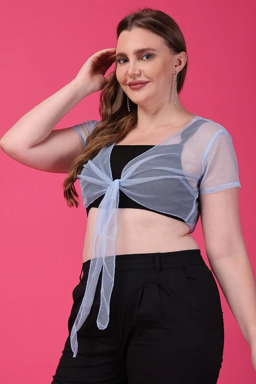 Solid Polyester Shrug