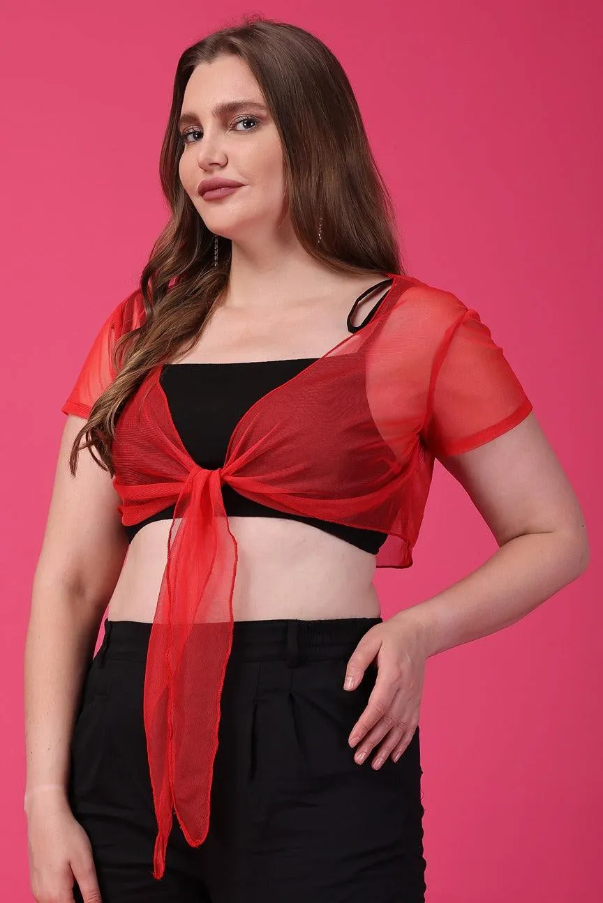 Solid Polyester Shrug