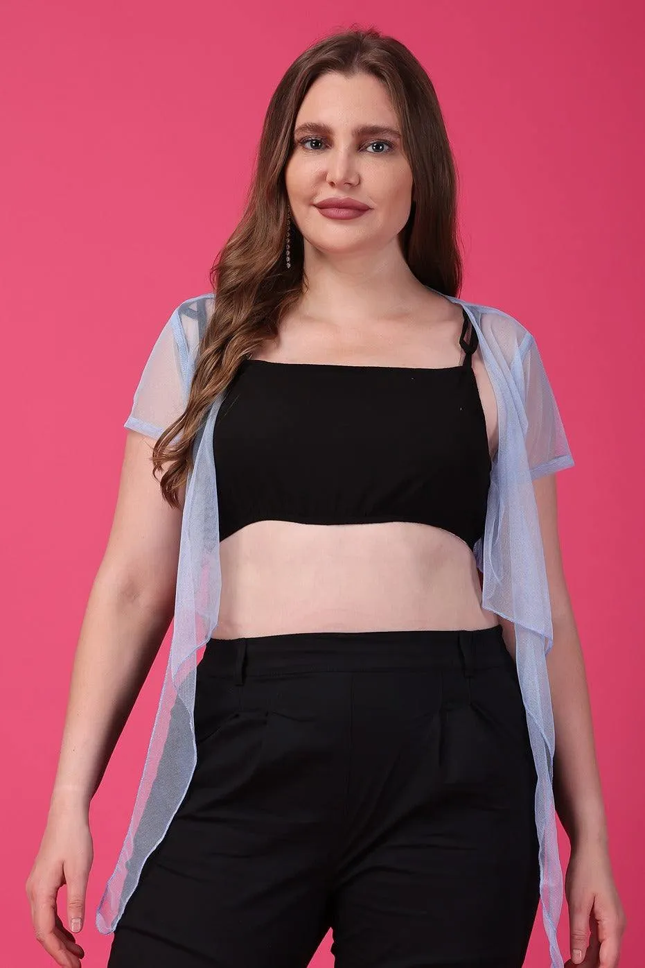 Solid Polyester Shrug