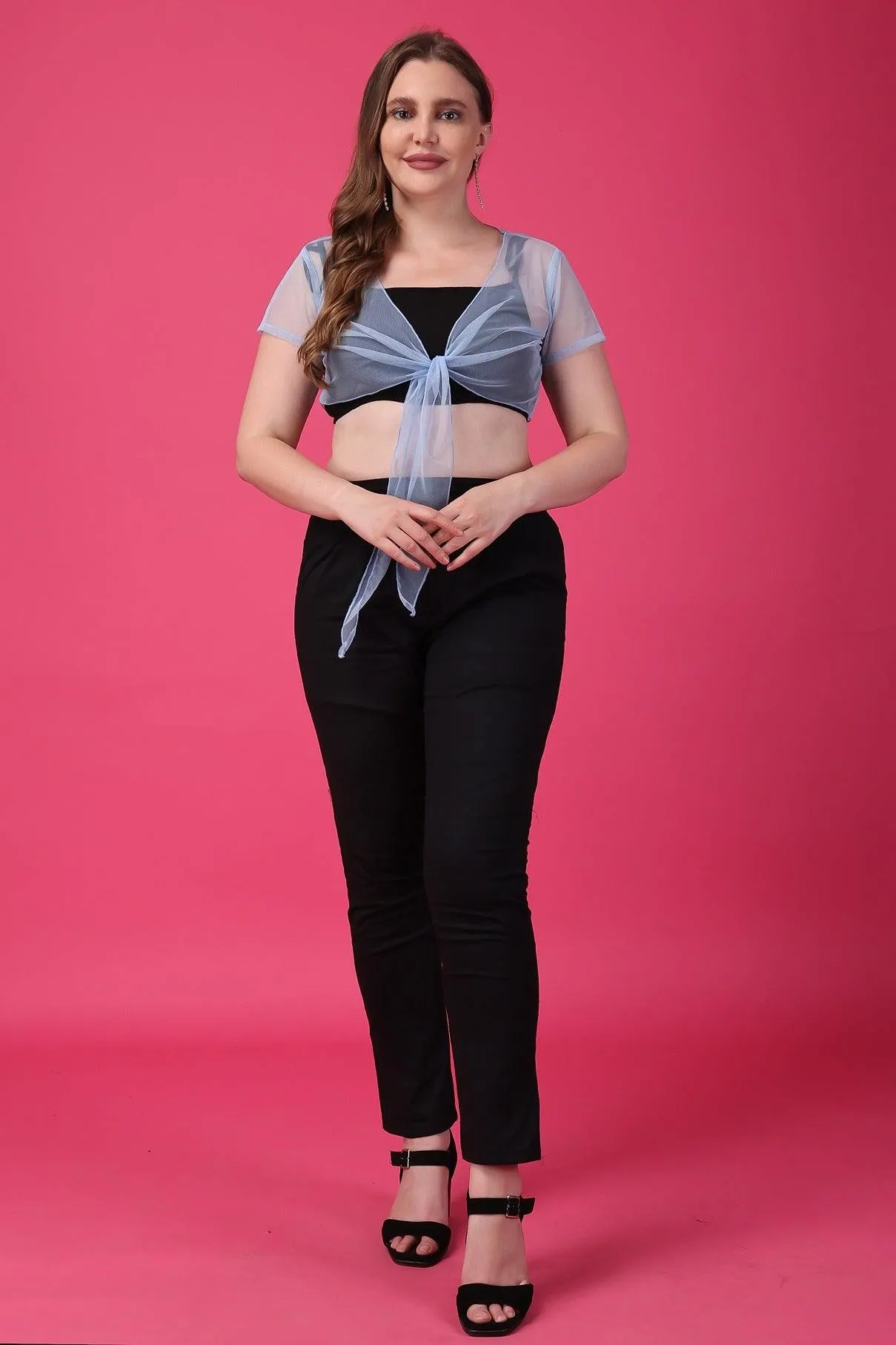 Solid Polyester Shrug