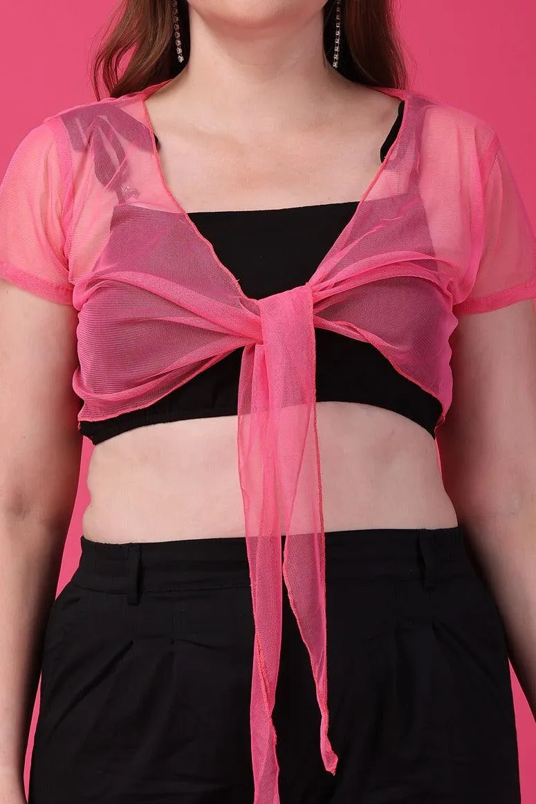 Solid Polyester Shrug