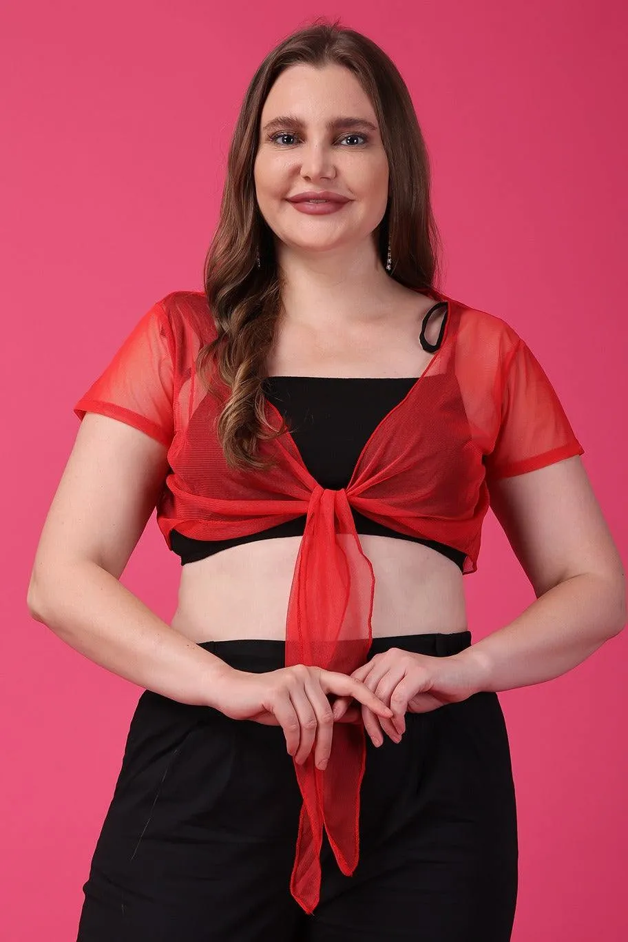 Solid Polyester Shrug