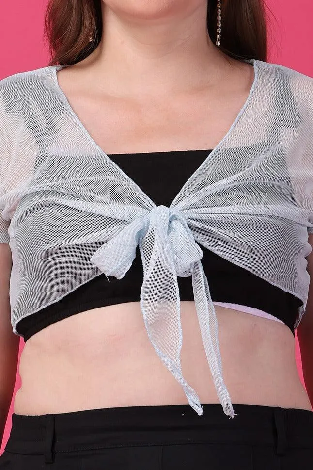 Solid Polyester Shrug