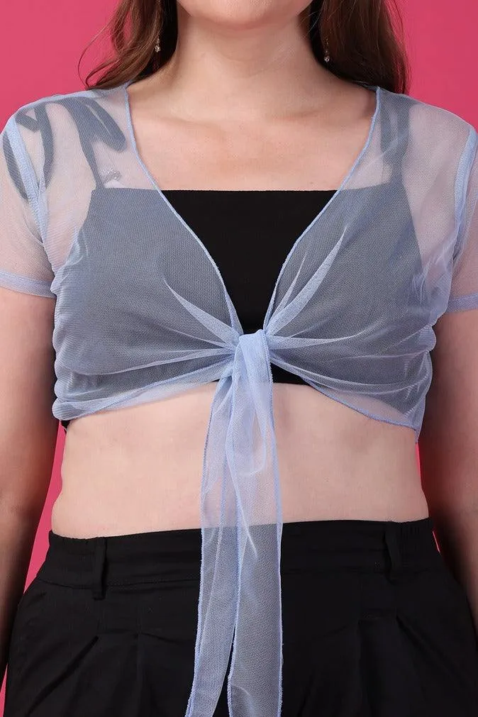 Solid Polyester Shrug