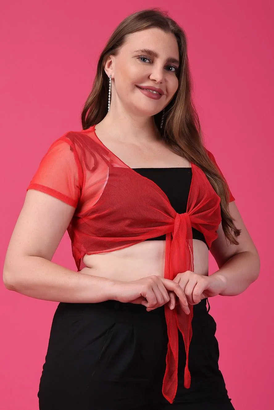 Solid Polyester Shrug