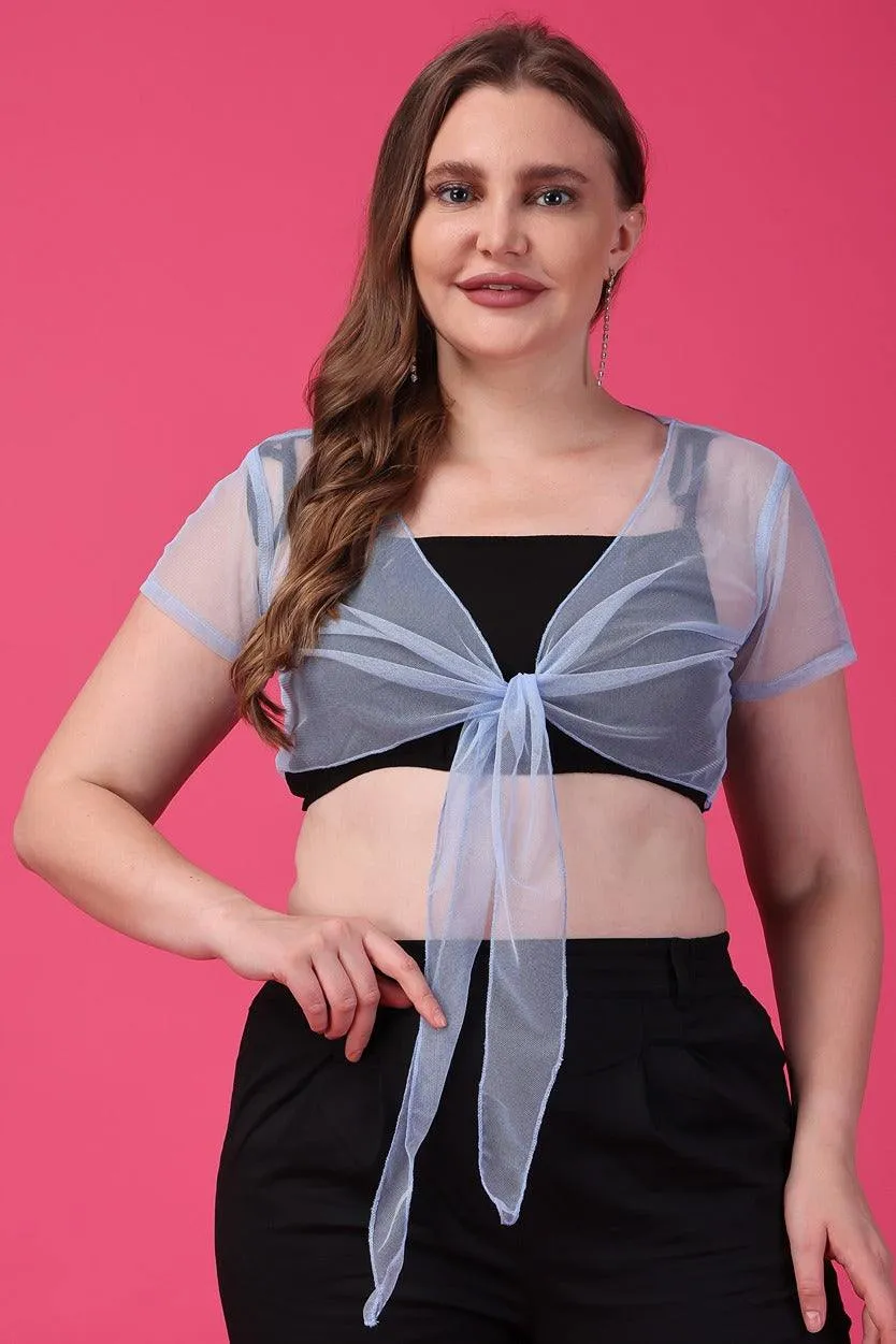 Solid Polyester Shrug
