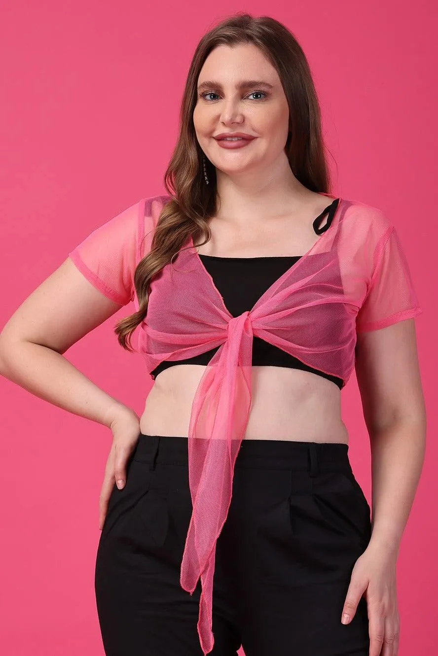 Solid Polyester Shrug