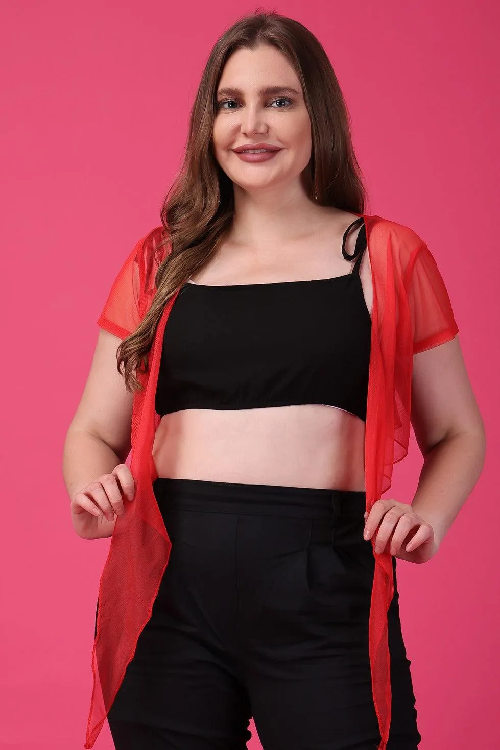 Solid Polyester Shrug