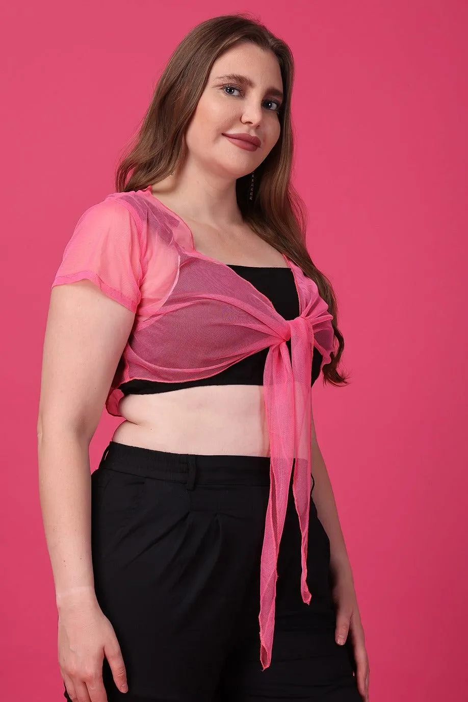 Solid Polyester Shrug