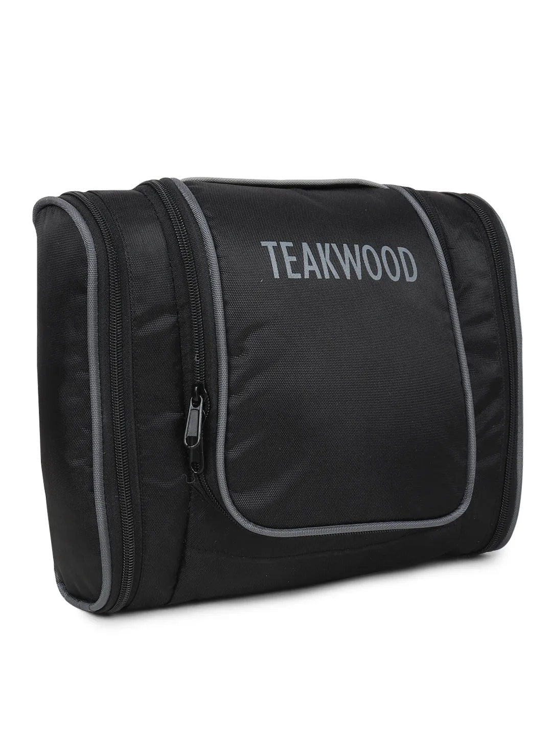 Teakwood Polyester Toiletry Kit Bag Black
