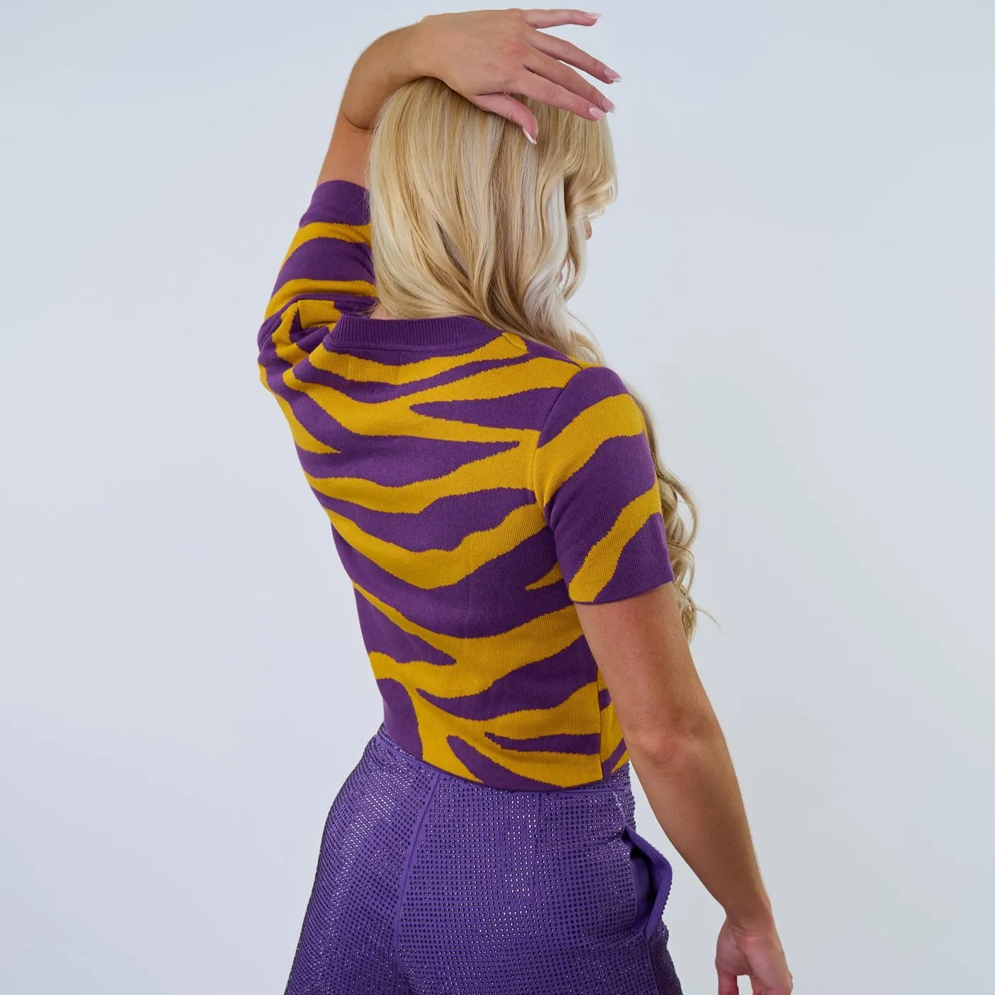 Tiger Stripes Knit Crop