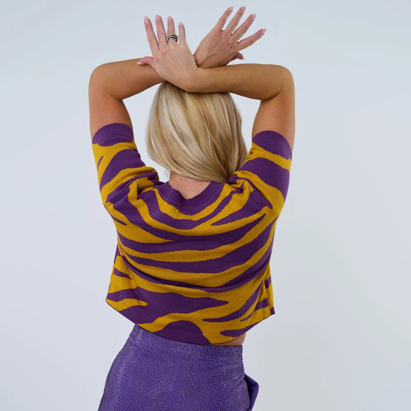 Tiger Stripes Knit Crop