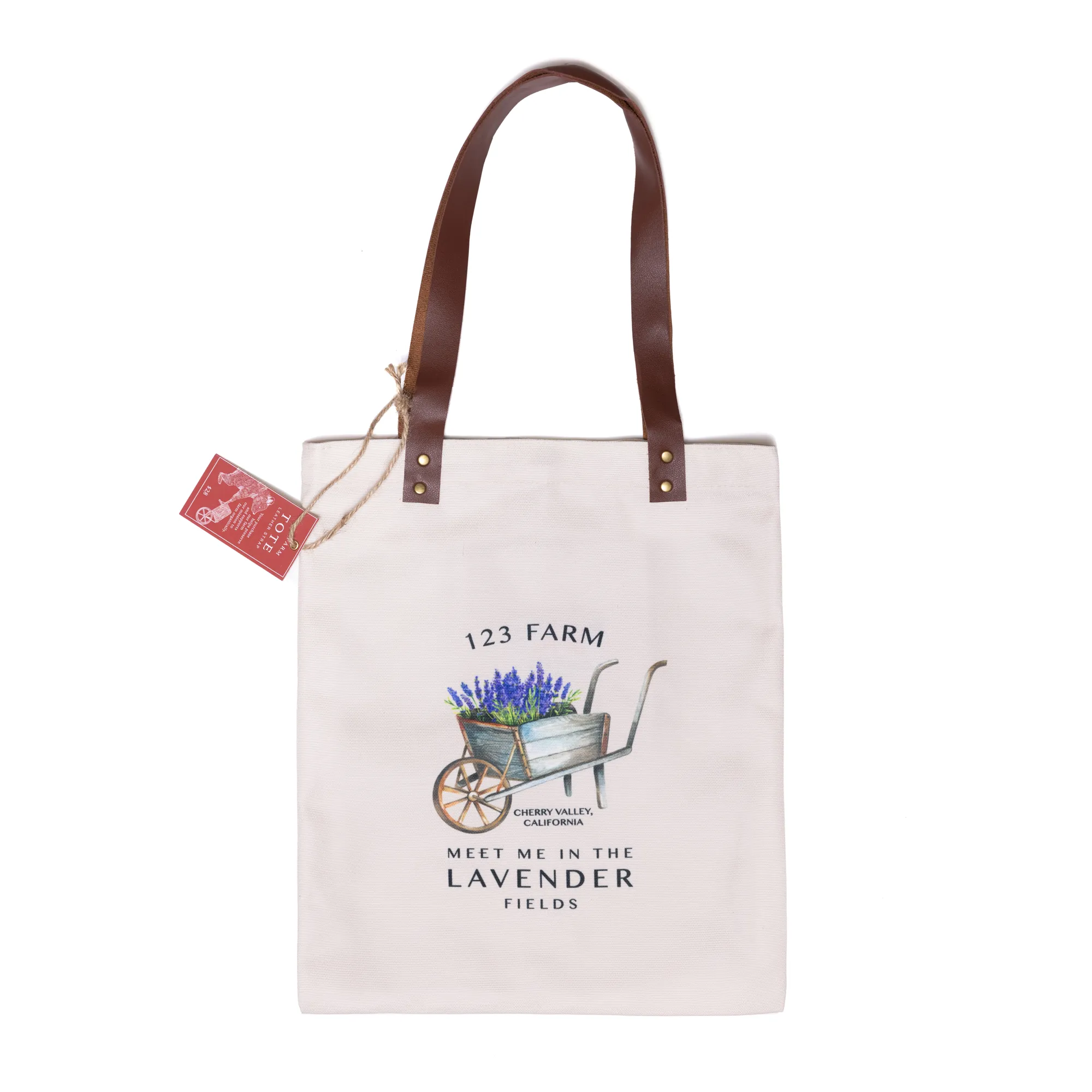 Tote Bag with Leather Strap