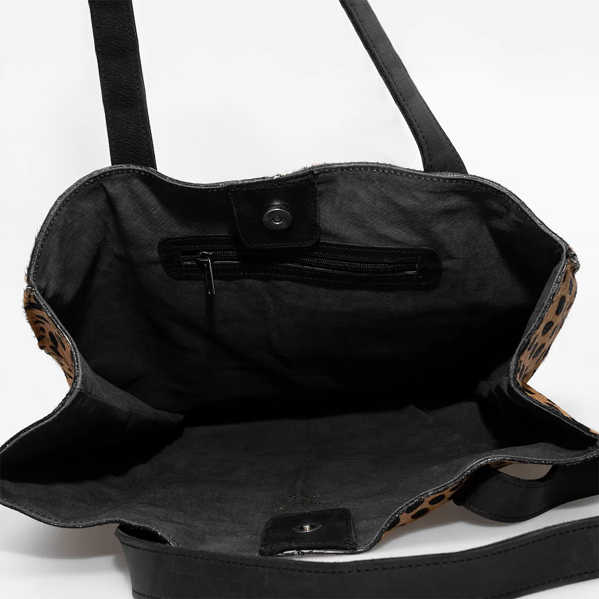 Tote Handbag with Designer Faux Fur Leather