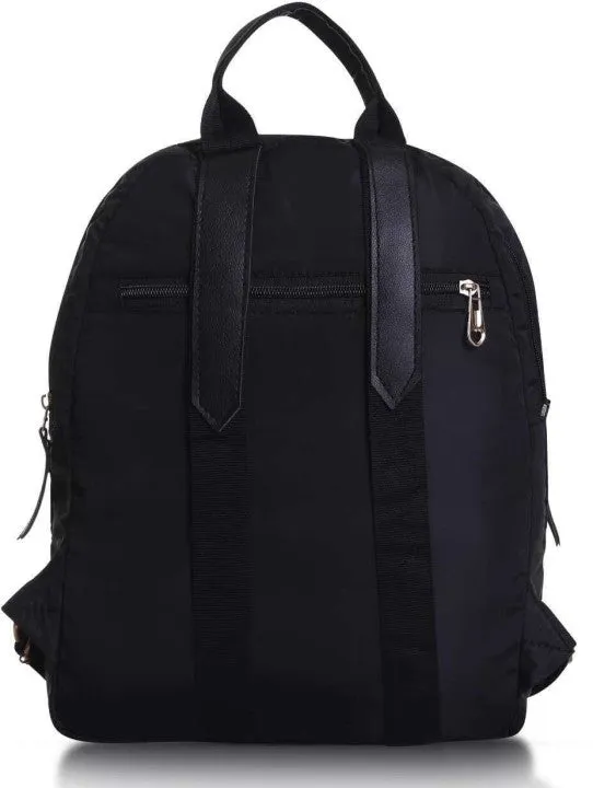 Trending Girls 6 Compartments 18 Liter Notebook Backpack Black Color For College/School/Travelling/Office |2 Large Compartments| (Pack of 1)