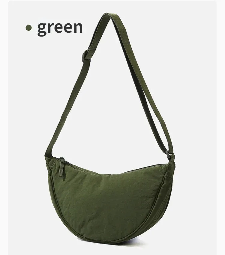 VAIGE Large Nylon Shoulder Bag - Versatile Casual Sports Hobos Crossbody Purse with Zipper Closure