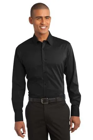 Whippersnapper - Port Authority® Long Sleeve Carefree Poplin Shirt (W100)