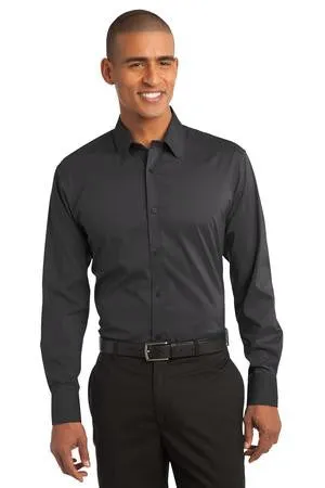 Whippersnapper - Port Authority® Long Sleeve Carefree Poplin Shirt (W100)