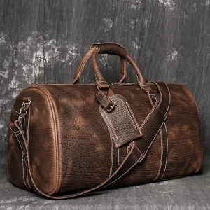 Woosir Cowhide Weekender Bag for Men