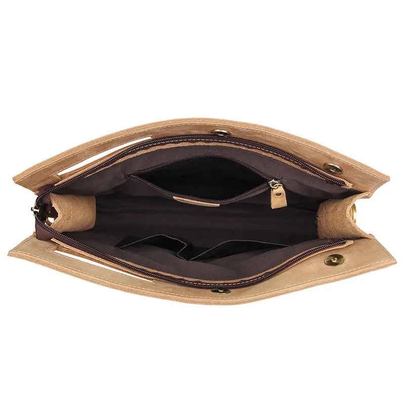 YAAGLE Men's Crazy Horse Leather Business Document Bag YGA0011