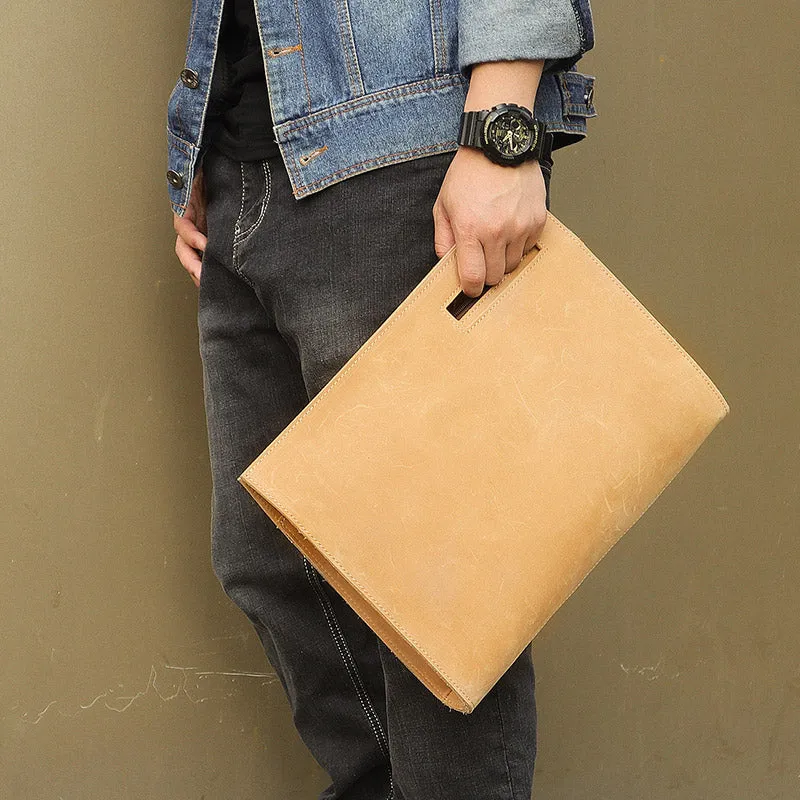 YAAGLE Men's Crazy Horse Leather Business Document Bag YGA0011