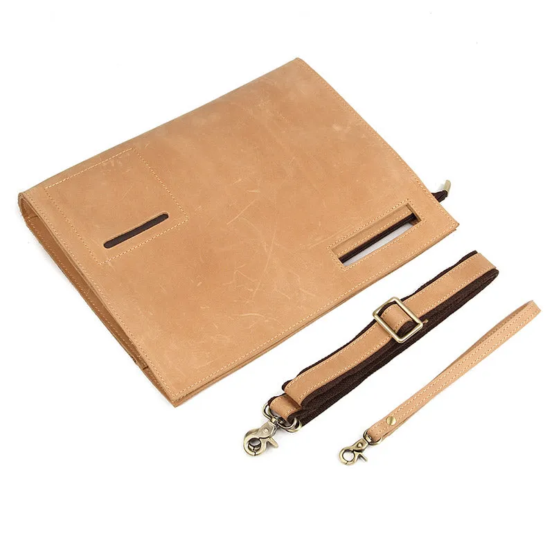 YAAGLE Men's Crazy Horse Leather Business Document Bag YGA0011