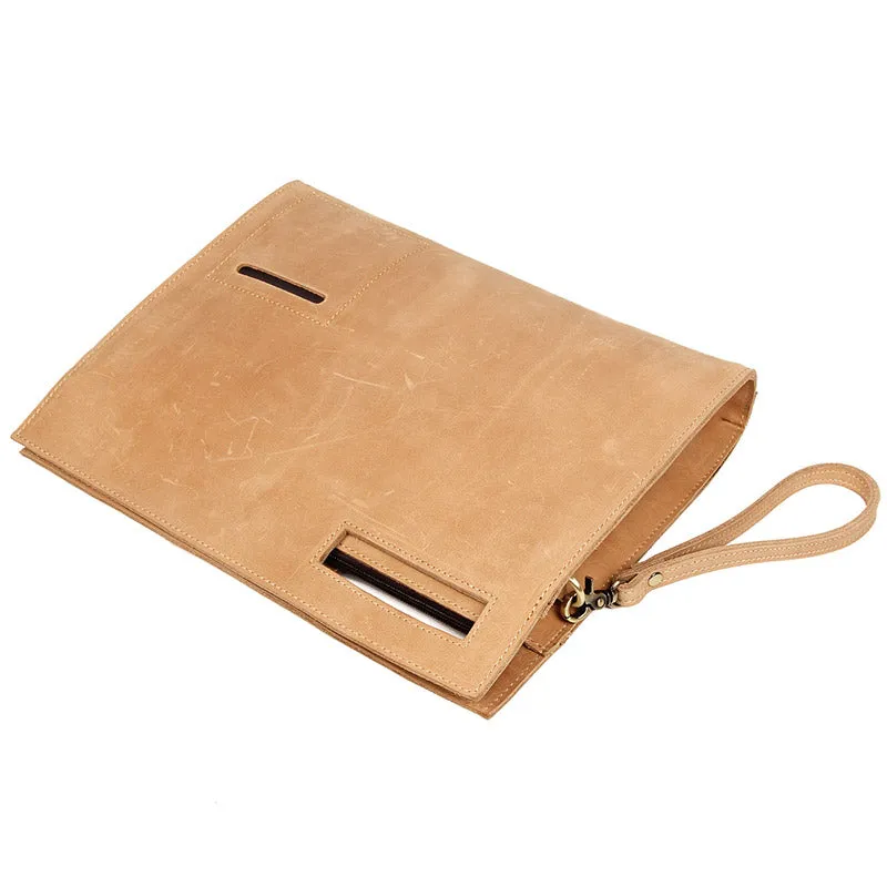 YAAGLE Men's Crazy Horse Leather Business Document Bag YGA0011