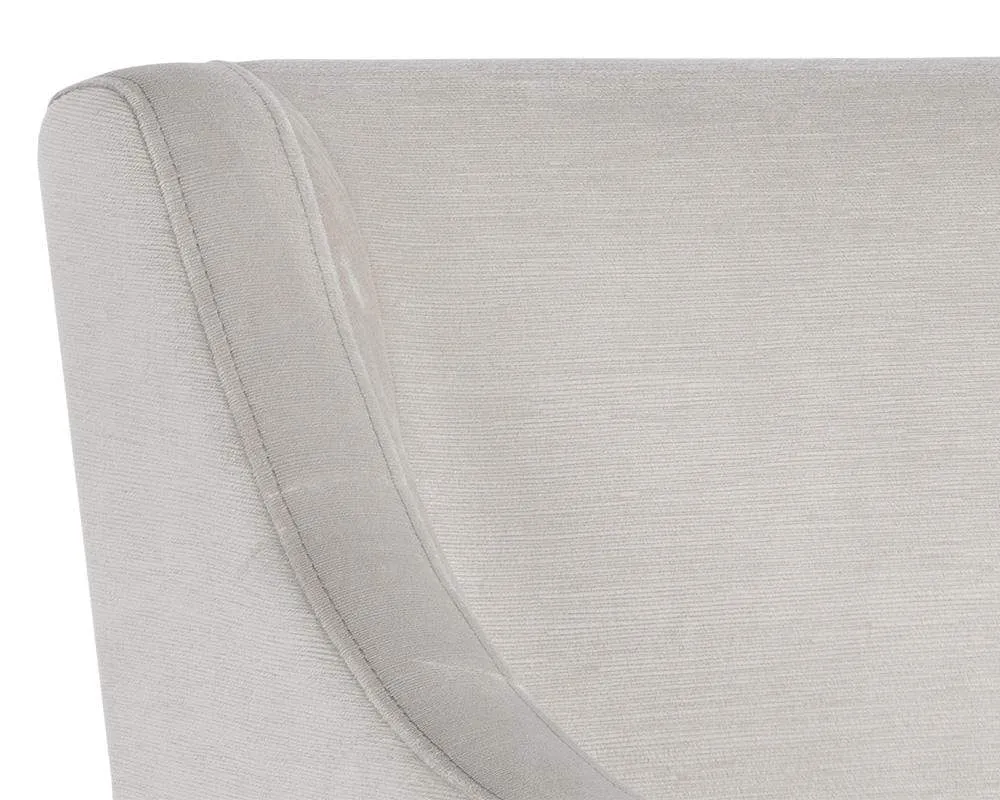 Zane Wheeled Lounge Chair, Prosecco